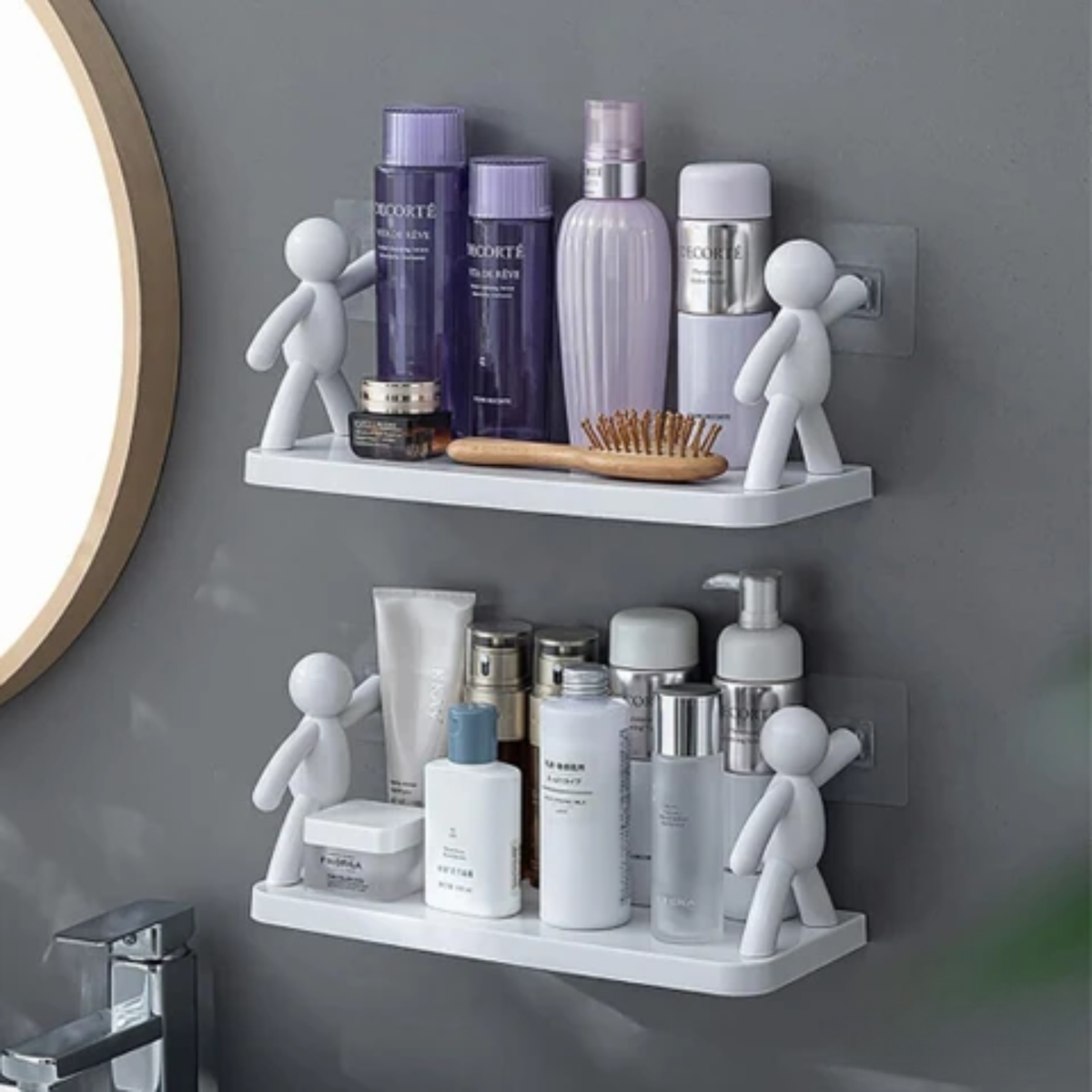 Wall Mounted Character Shelf | Floating Storage Shelf for Bedroom, Bathroom & Living Room