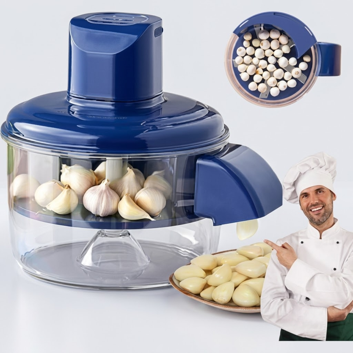 Automatic Electric Garlic Peeler Machine Rechargeable Mini Food Processor Fruit Peeler Household Tool